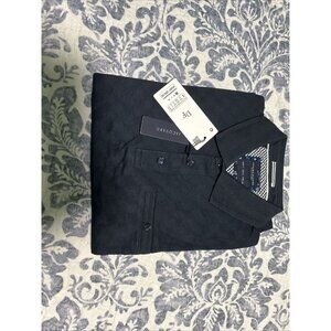 Denim & Flower Jacquard Shirt Size Small Men’s- Navy Blue